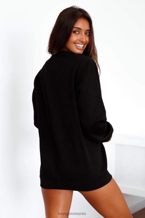 Lounge îmbrăcăminte femei pulover cu gâtul turn H84P864 negru