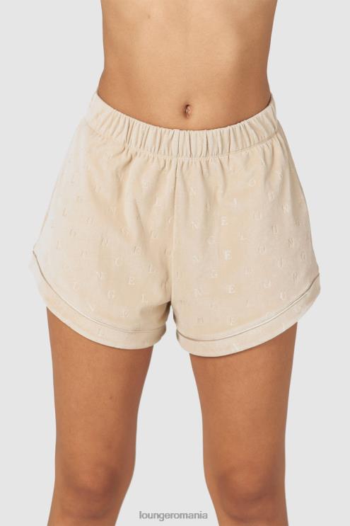 Lounge îmbrăcăminte femei pantaloni scurți de pijama în relief de lux H84P952 nurcă