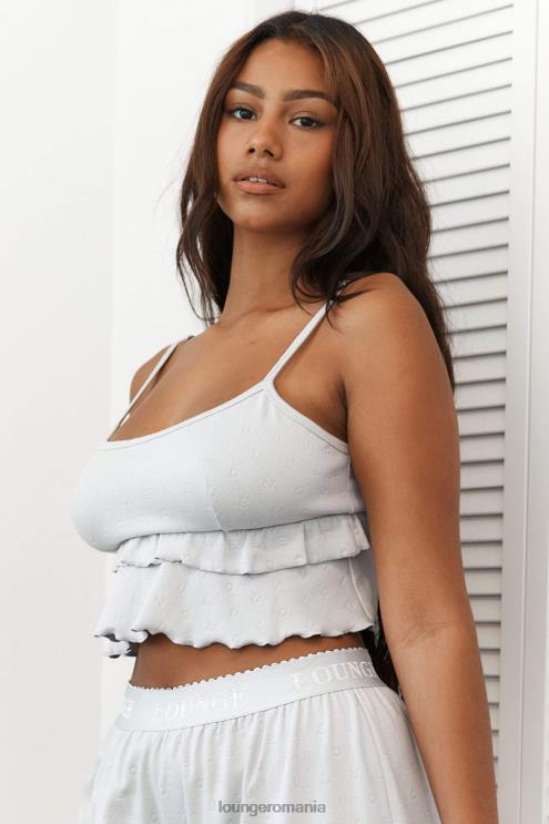 Lounge îmbrăcăminte femei top cu pijama cu volan H84P920 îngheţ