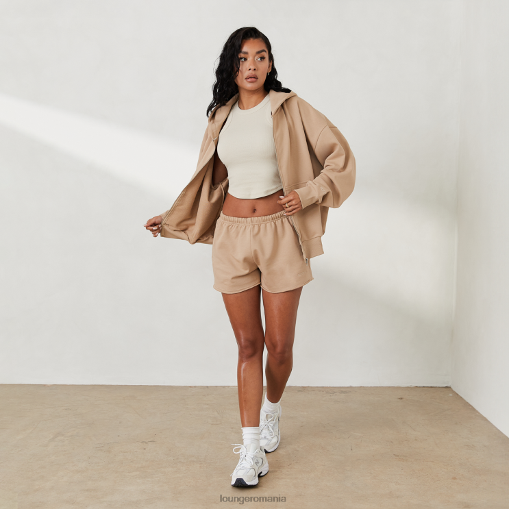 Lounge îmbrăcăminte femei hanorac supradimensionat cu fermoar x jess hunt H84P811 caramel