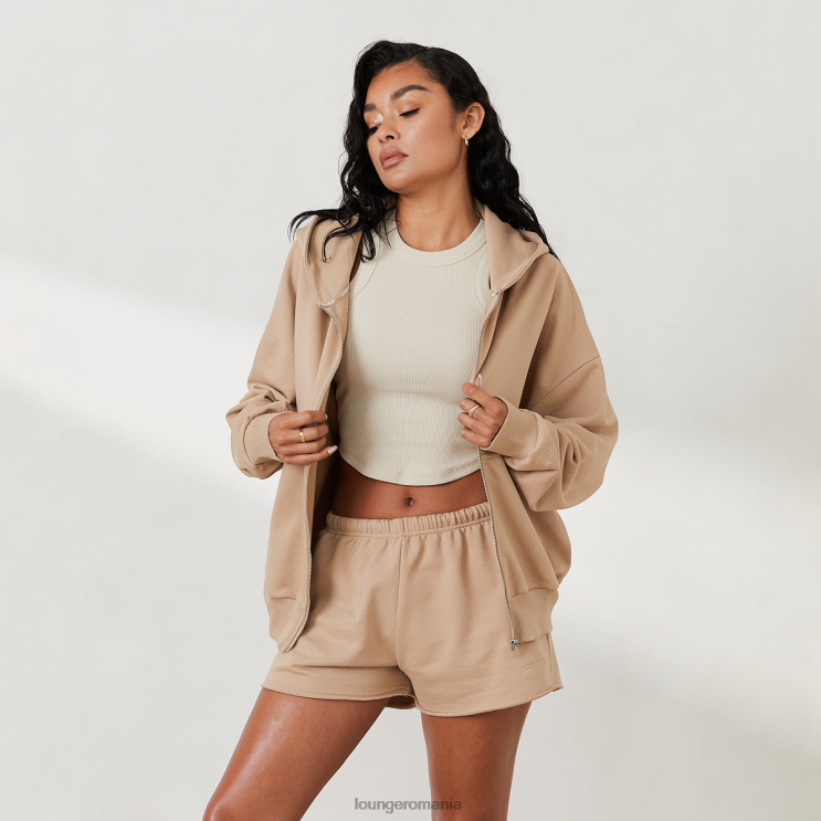 Lounge îmbrăcăminte femei hanorac supradimensionat cu fermoar x jess hunt H84P811 caramel