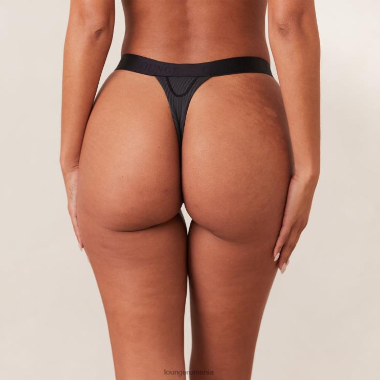 Lounge lenjerie femei tanga atentă cu coaste H84P451 negru