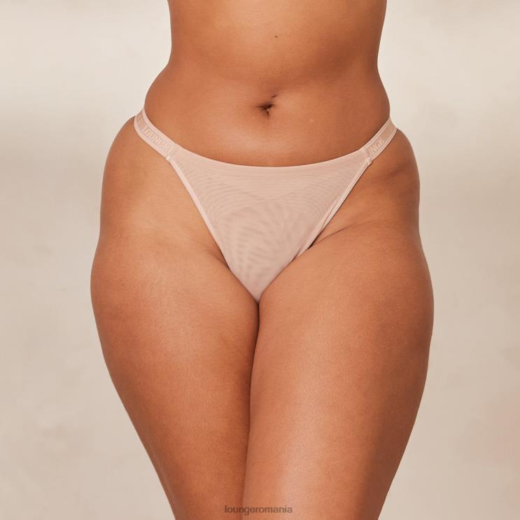 Lounge lenjerie femei tanga cu plasă netedă H84P516 taupe