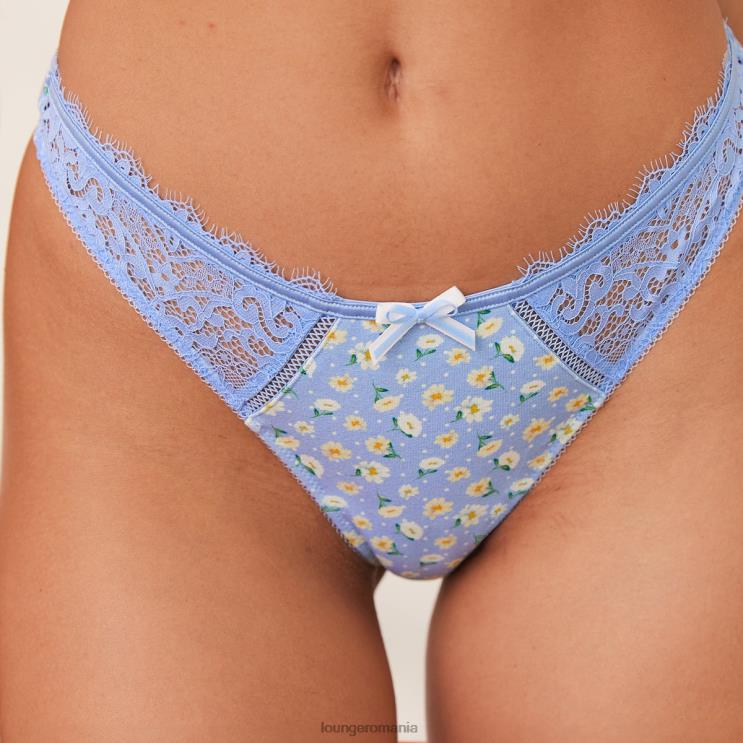 Lounge lenjerie femei tanga dulce H84P446 albastru floral