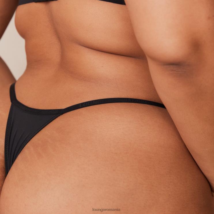 Lounge lenjerie femei Set de sutien și slip cu slip ușor fără sârmă H84P226 negru