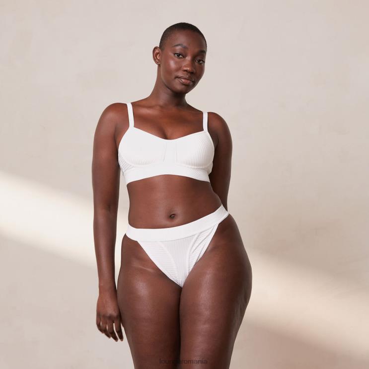 Lounge lenjerie femei set sutien gol și tanga H84P176 alb