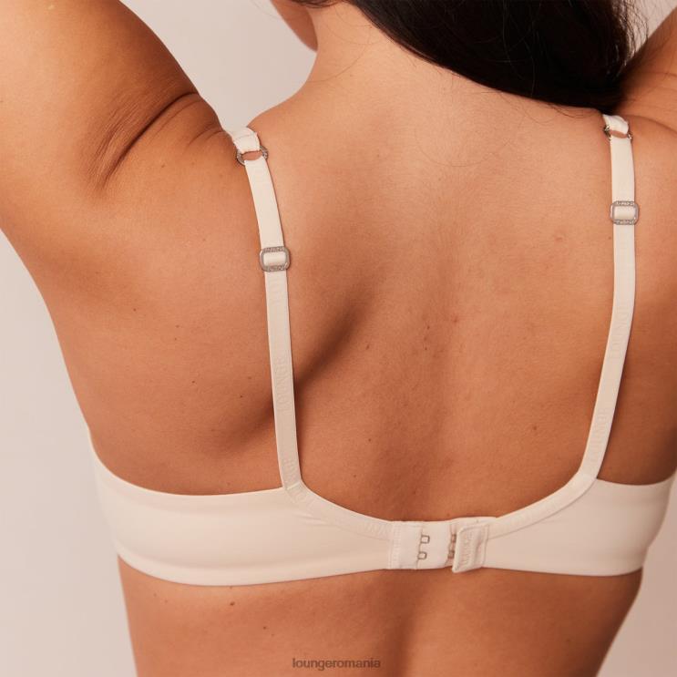 Lounge lenjerie femei Set sutien clasic cu tricou și tanga/slip H84P114 latte
