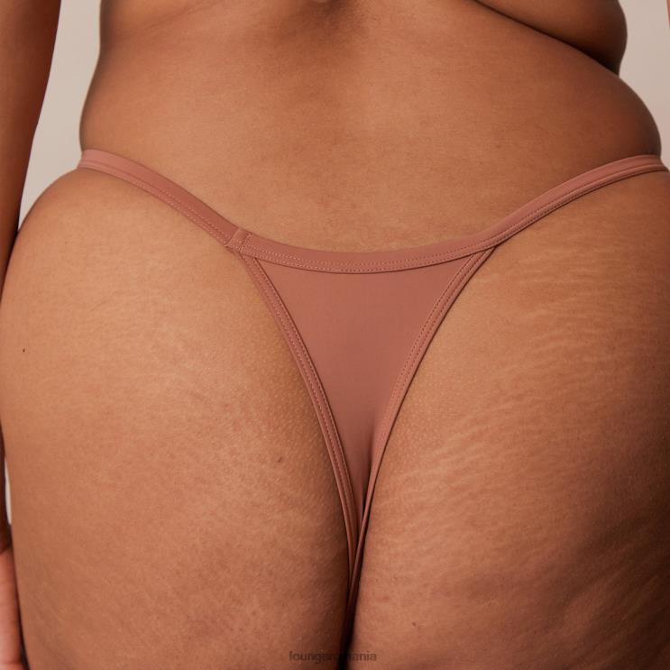 Lounge lenjerie femei Set sutien clasic cu tricou și tanga/slip H84P121 moca