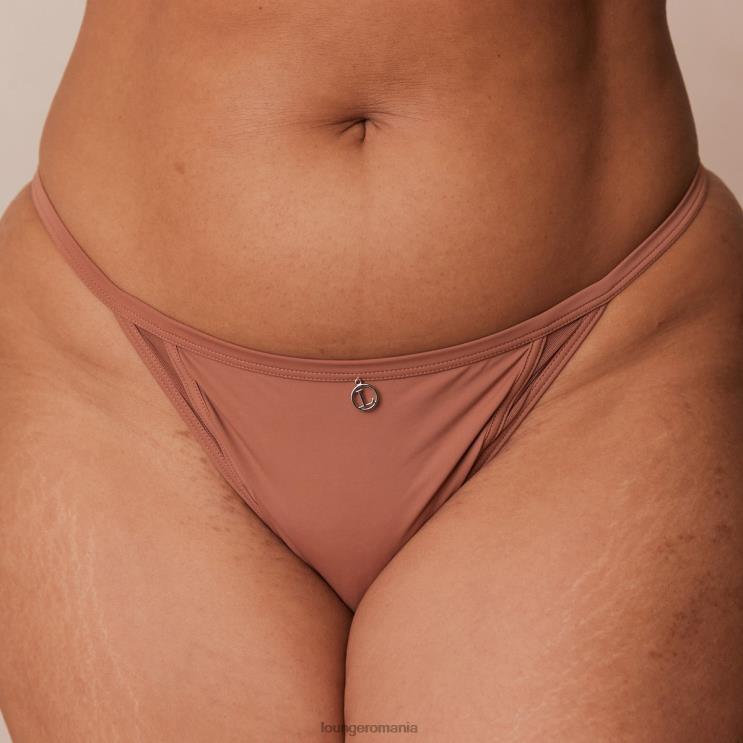 Lounge lenjerie femei Set sutien clasic cu tricou și tanga/slip H84P121 moca