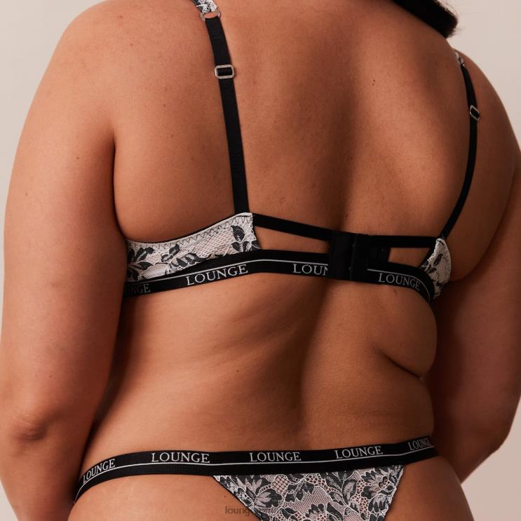Lounge lenjerie femei Set sutien și slip de lux cu balcon H84P4 negru