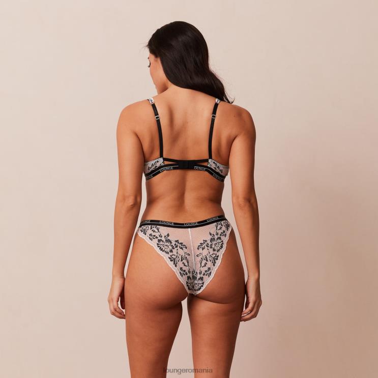 Lounge lenjerie femei Set sutien și slip de lux cu balcon H84P4 negru