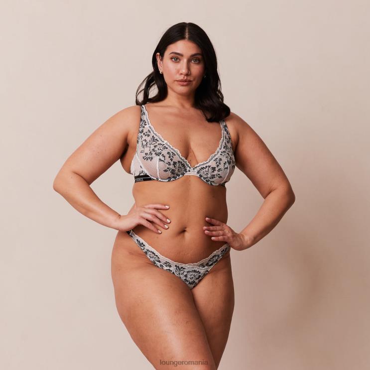 Lounge lenjerie femei Set sutien și slip de lux cu balcon H84P4 negru