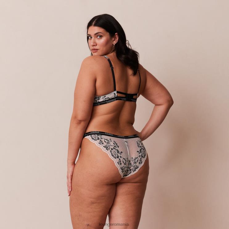 Lounge lenjerie femei Set sutien și slip de lux cu balcon H84P4 negru