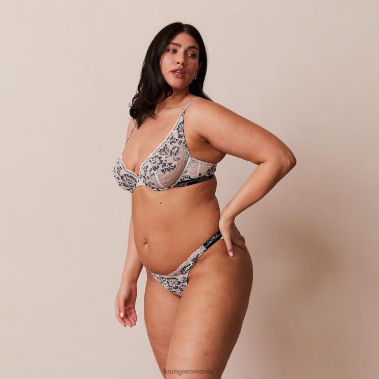 Lounge lenjerie femei Set sutien și slip de lux cu balcon H84P4 negru