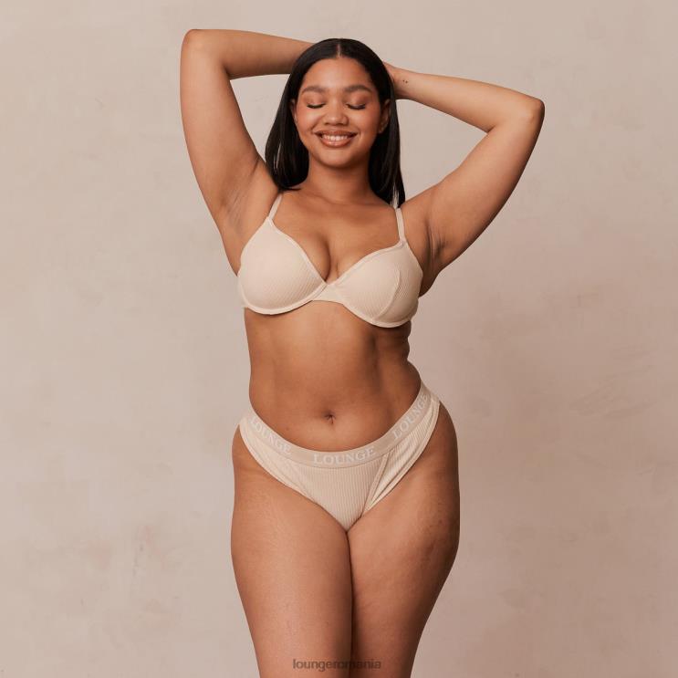 Lounge lenjerie femei Set sutien și tanga tricou ultra comfort H84P80 latte