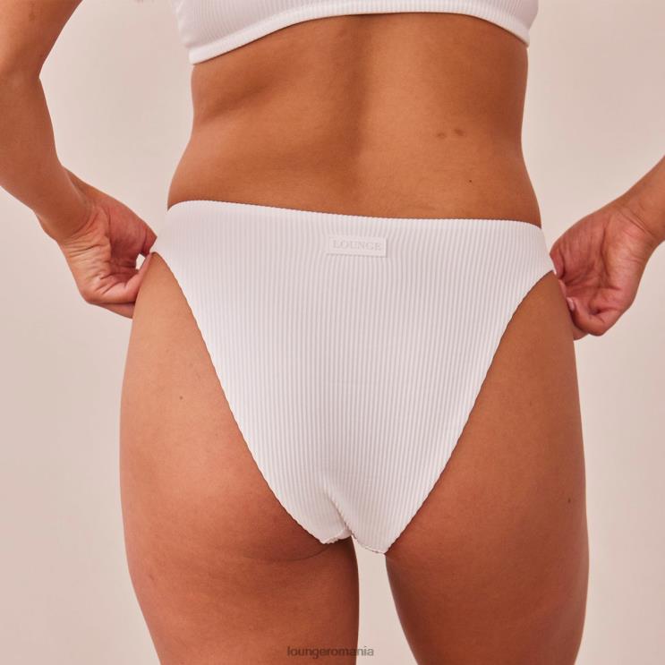 Lounge lenjerie femei slip triunghi cu nervuri H84P510 alb