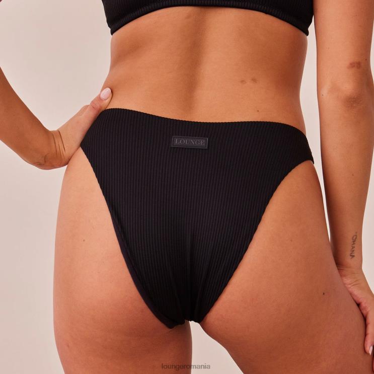 Lounge lenjerie femei slip triunghi cu nervuri H84P511 negru